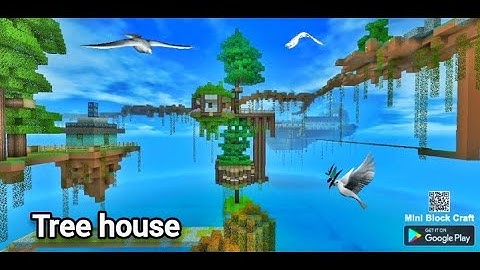 How to make tree house ( Floating Island)Mini block craft