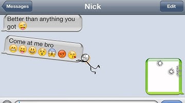 Stick Texting - iPhone App with animations by Alan Becker