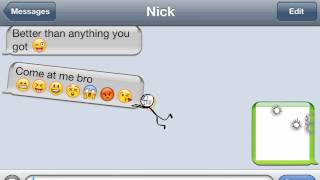 Stick Texting - iPhone App with animations by Alan Becker screenshot 1
