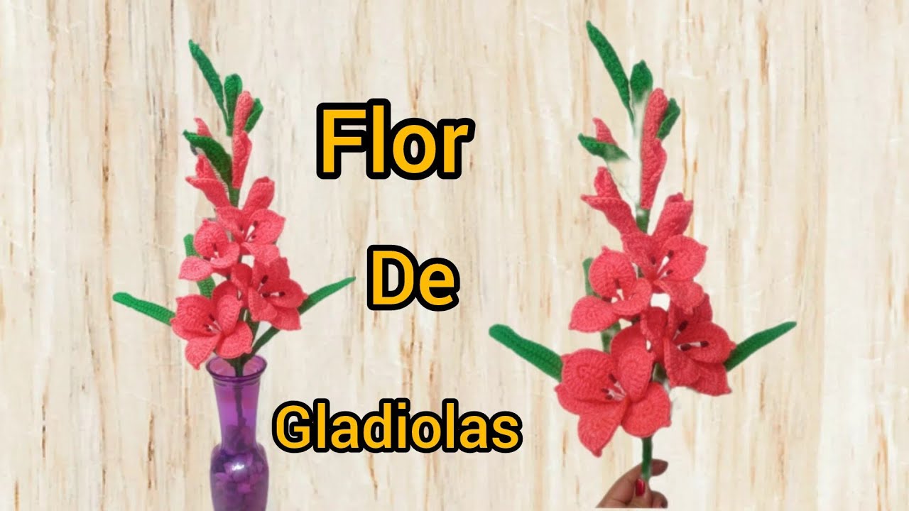 Cómo realizar flores de Gladiolas a CROCHET 🧶 paso a paso .