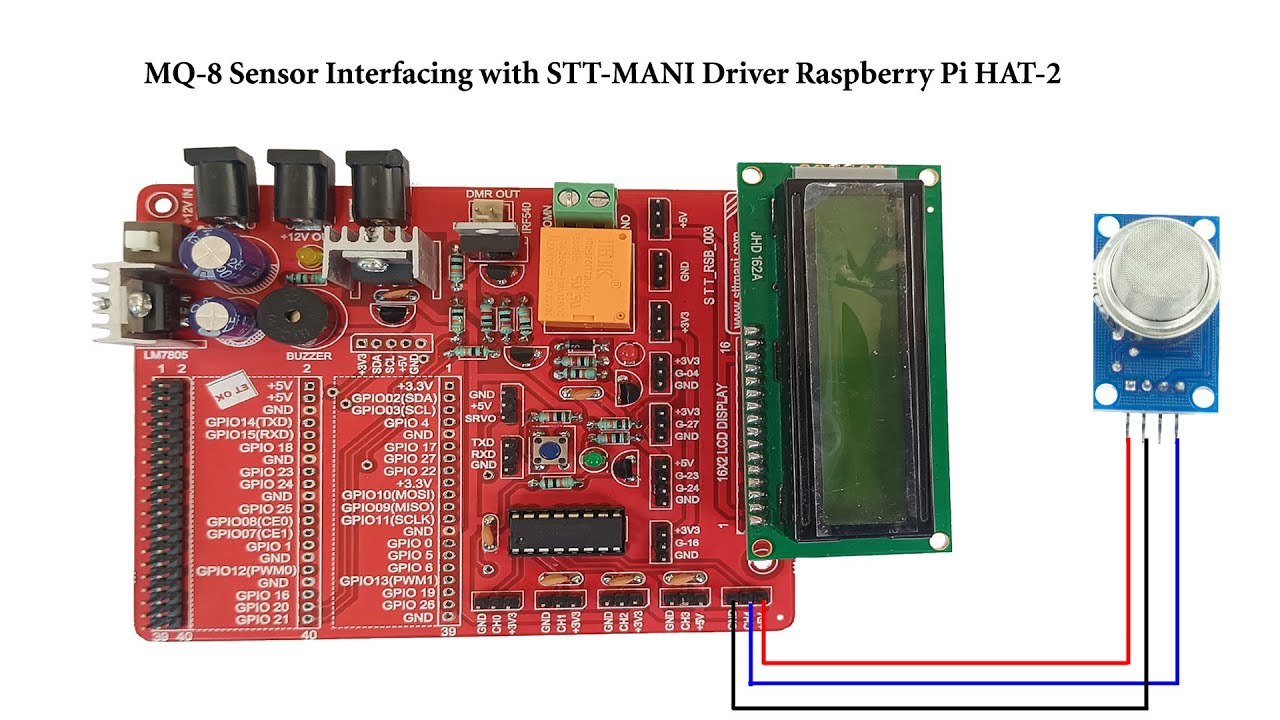 MQ-8 SENSOR INTERFACING WITH STT-MANI RASPBERRY PI HAT-2 BOARD - YouTube