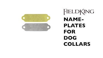 FieldKing Nameplates for Dog Collars