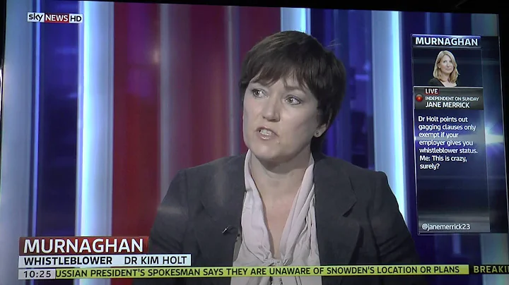 Whistleblower Dr Kim Holt (Patients First) talking...
