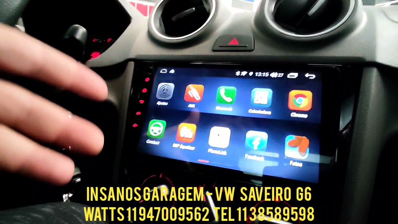 Saveiro e Gol G6 Multimídia Aikon Atom Basic Two Android + Câmera de Ré e Frontal + Tela Full HD