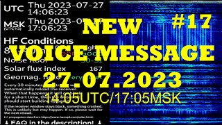 UVB-76 NEW VOICE MESSAGE (27.07.2023) 14:05 UTC