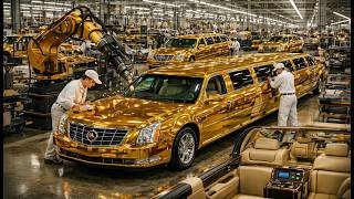 Inside The 1000000 Gold Cadillac Limousine  Exclusive Factory Build U0026 Luxury Custom Process