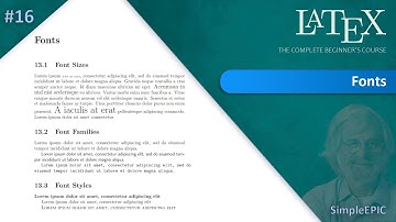LaTeX #16 - Fonts