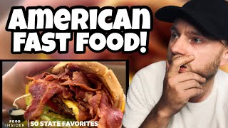 Brit Reacts to Popular Fast-Food In Every State | 50 State Favorites