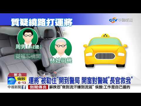 質疑小黃繞道! 醉漢勒脖運將 恐嚇"繞路就殺你"│中視新聞 20201124