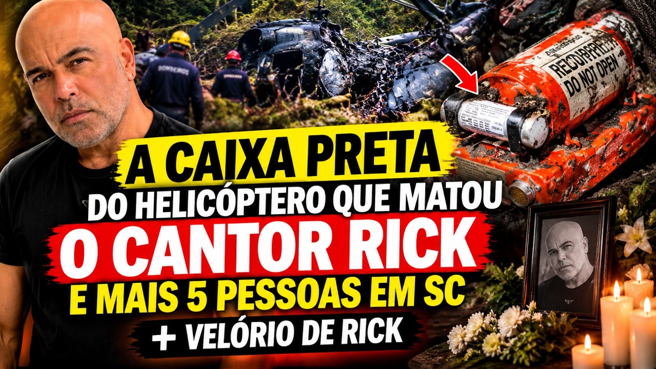 A CAIXA PRETA DO HELICÓPTERO QUE MATOU O CANTOR RICK E MAIS 5 PESSOAS EM SC + VELÓRIO DE RICK.