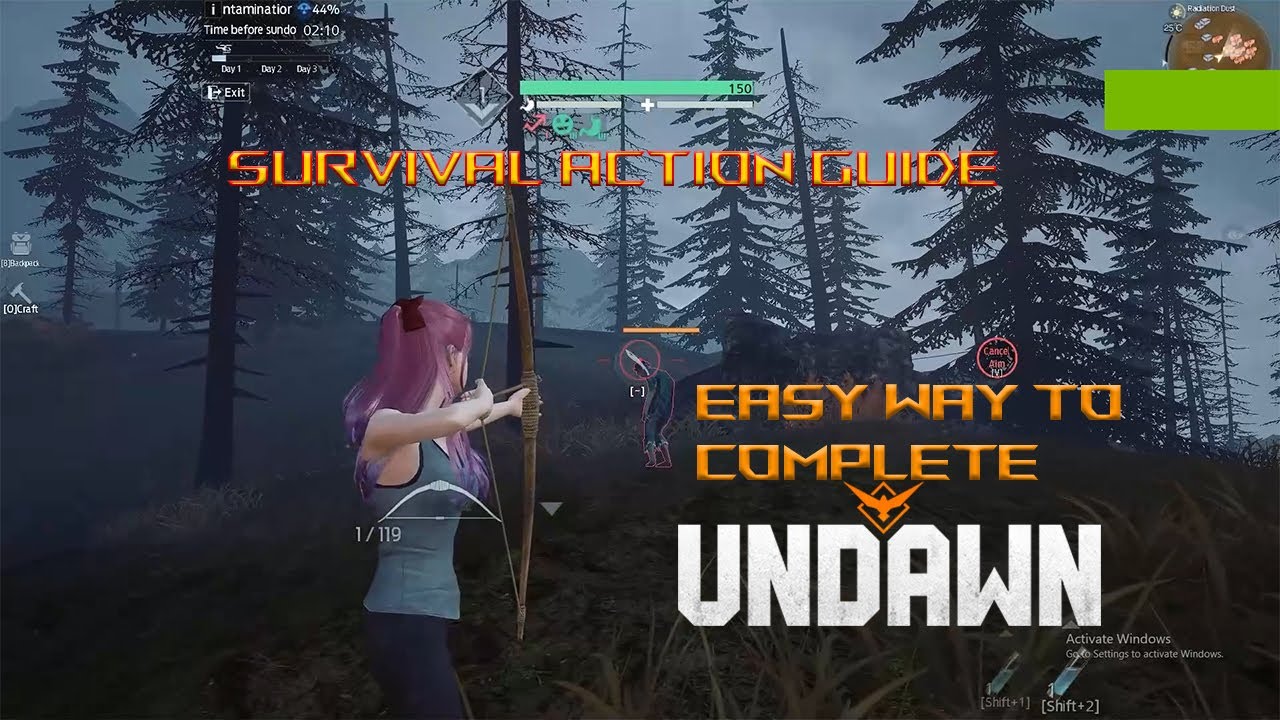 Survival action guide UNDAWN | stable zone easy way to complete | Artemyth.