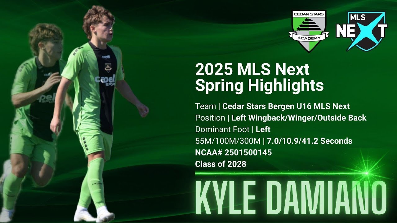 Kyle Damiano #18 - Cedar Stars Academy Bergen MLS Next U16 Spring Highlights