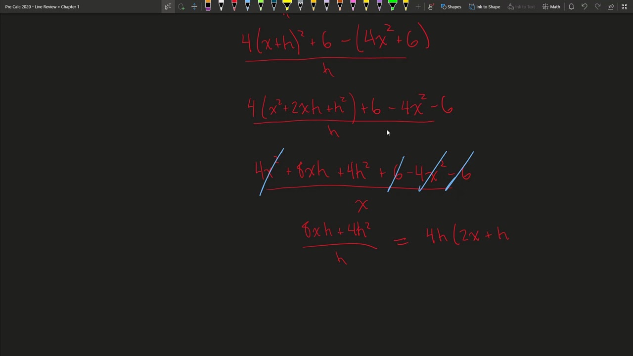 Honors Pre Calc - Chapter 1/Review Quiz - YouTube