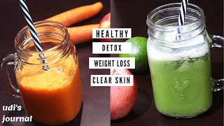 Immune Boosting Detox Juice Recipes | Basil Mojito | Carrot Mango Juice By  udi's journal