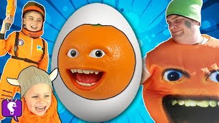 giant annoying orange egg and surprise toys with hobbykidstv