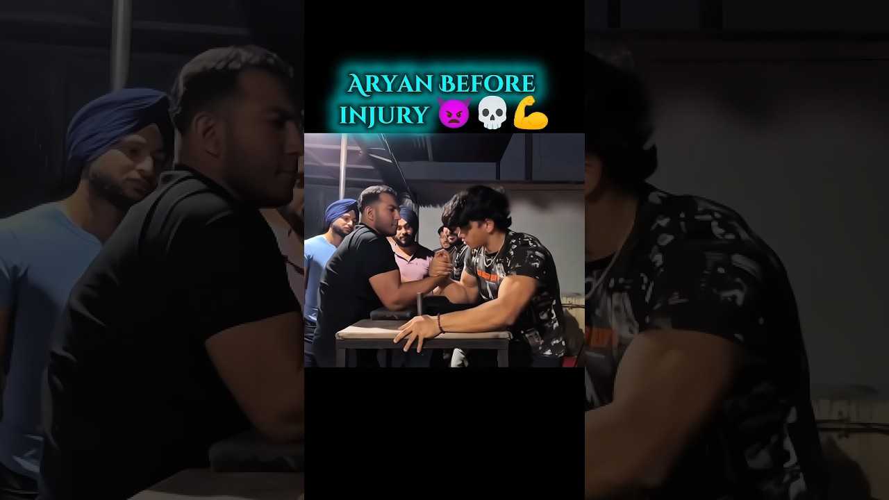 aryan kandari before injury vs after injury armwrestling edit 🥵💯 