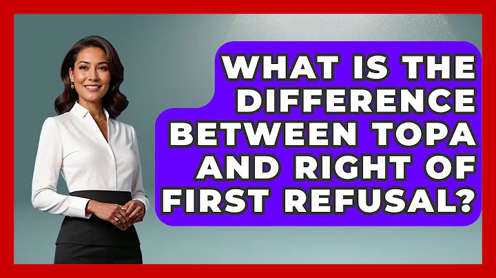 What Is The Difference Between TOPA And Right Of First Refusal? - America First Democrats