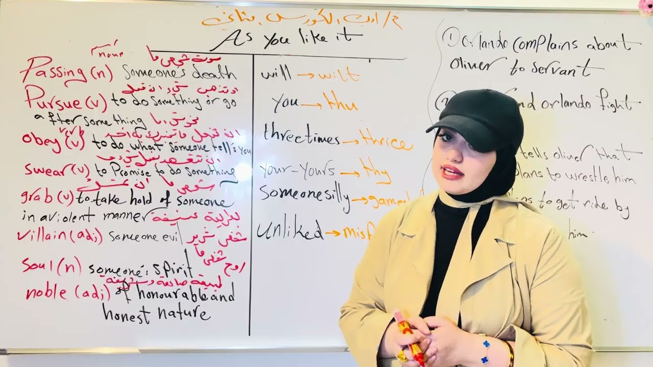 ادب جزء ثاني سادس اعدادي As you like it تكملة السكشن الاول حلقة 2