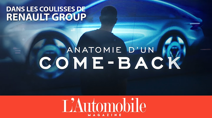 Anatomie D'un Come-Back : le teaser d'une série sur Renault