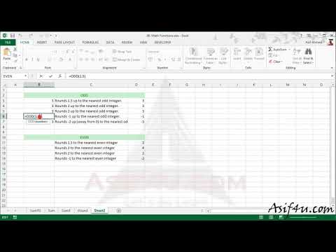 Excel 2013 Functions Training Bangla 59 ODD and EVEN Function in Excel  Saidul Robel