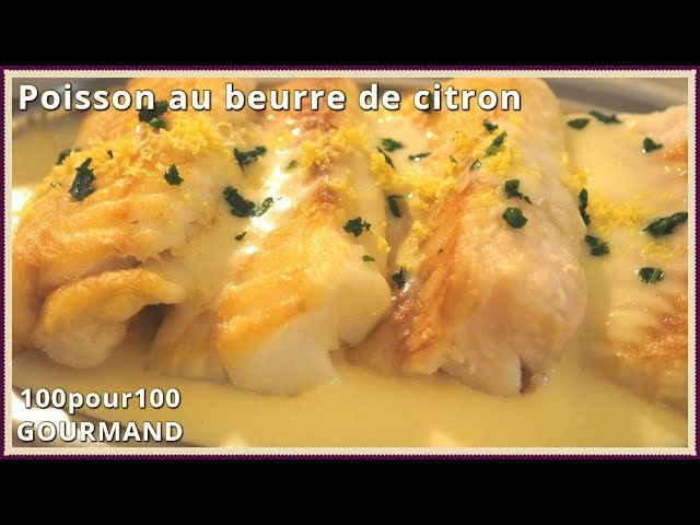 Poisson poêlé sauce beurre de citron - YouTube