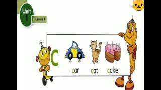 unit 1 lesson3  حرف c cat  car  cake letter c الصف الاول الابتدائي منهج العراق انكليزي