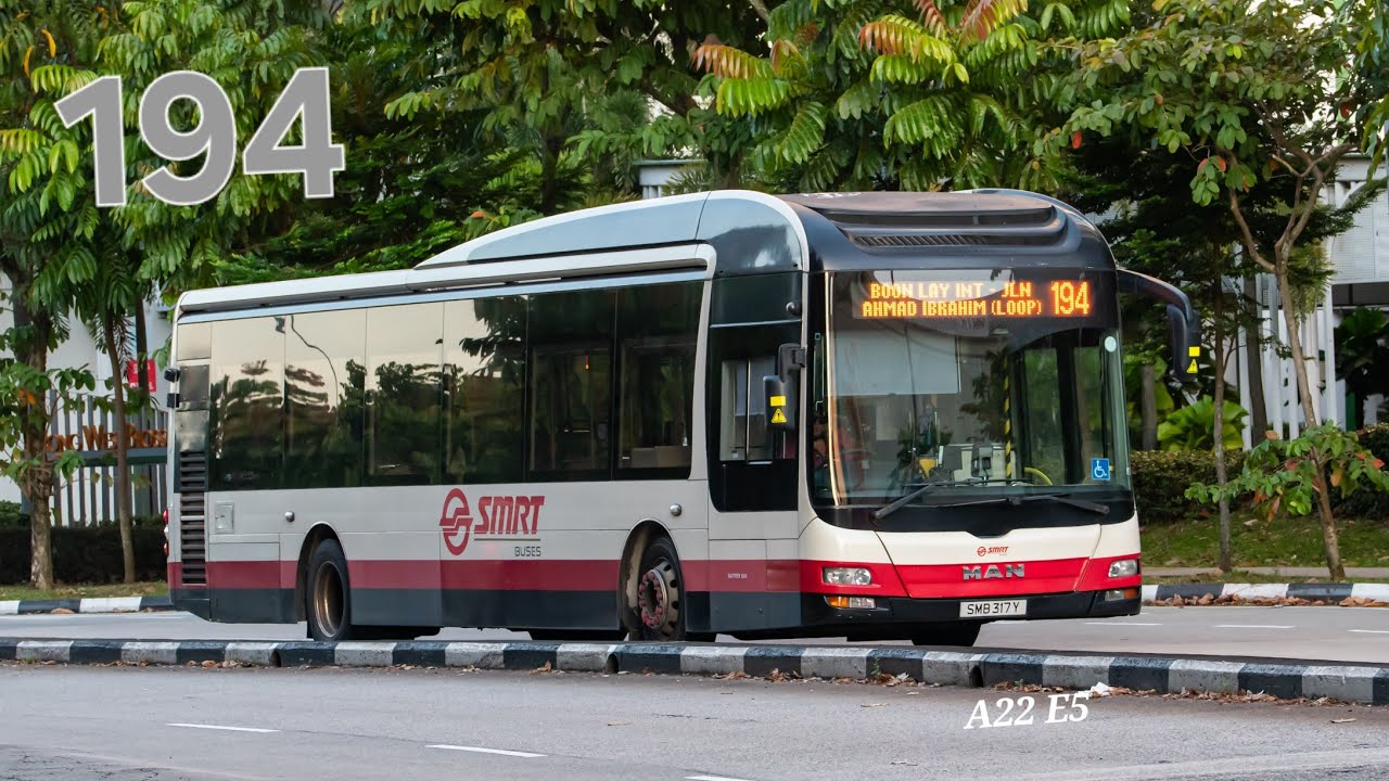 SMB317Y - SMRT Bus Service 194 [MAN NL323F (Euro V) (Batch 1)] - YouTube