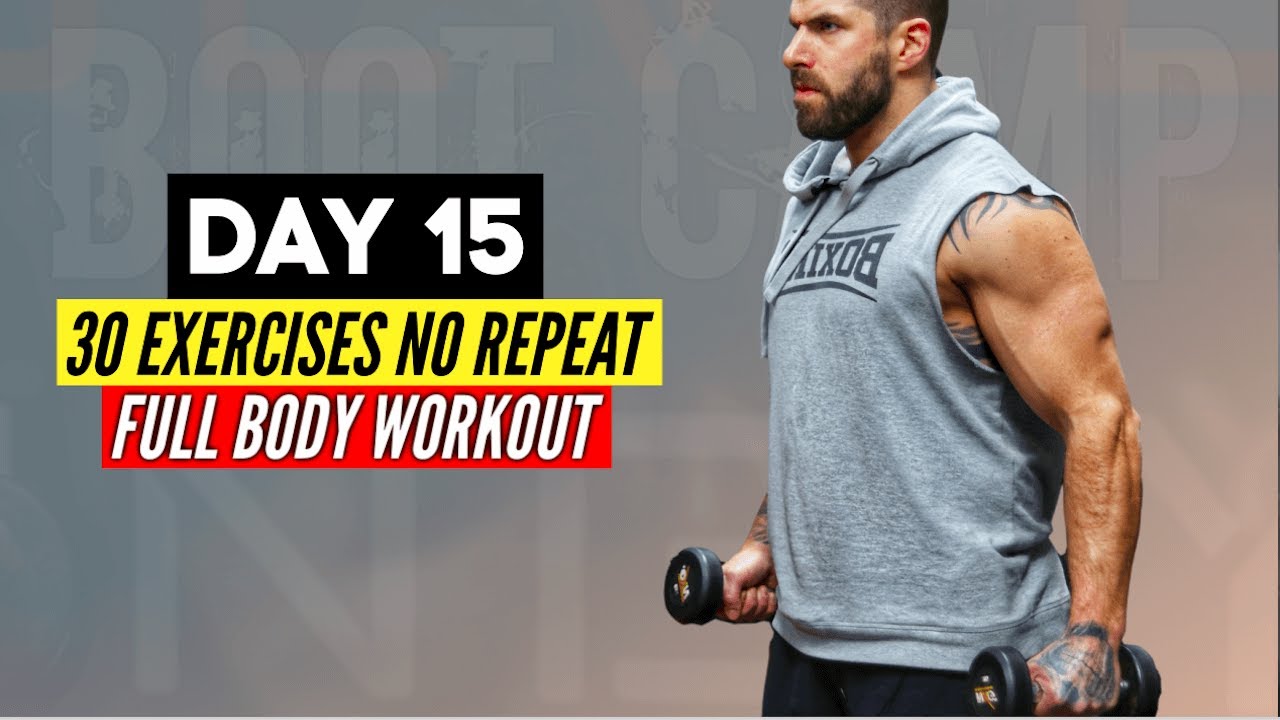 30 Exercise FULL BODY DUMBBELL WORKOUT NO REPEAT | Day 15 - YouTube