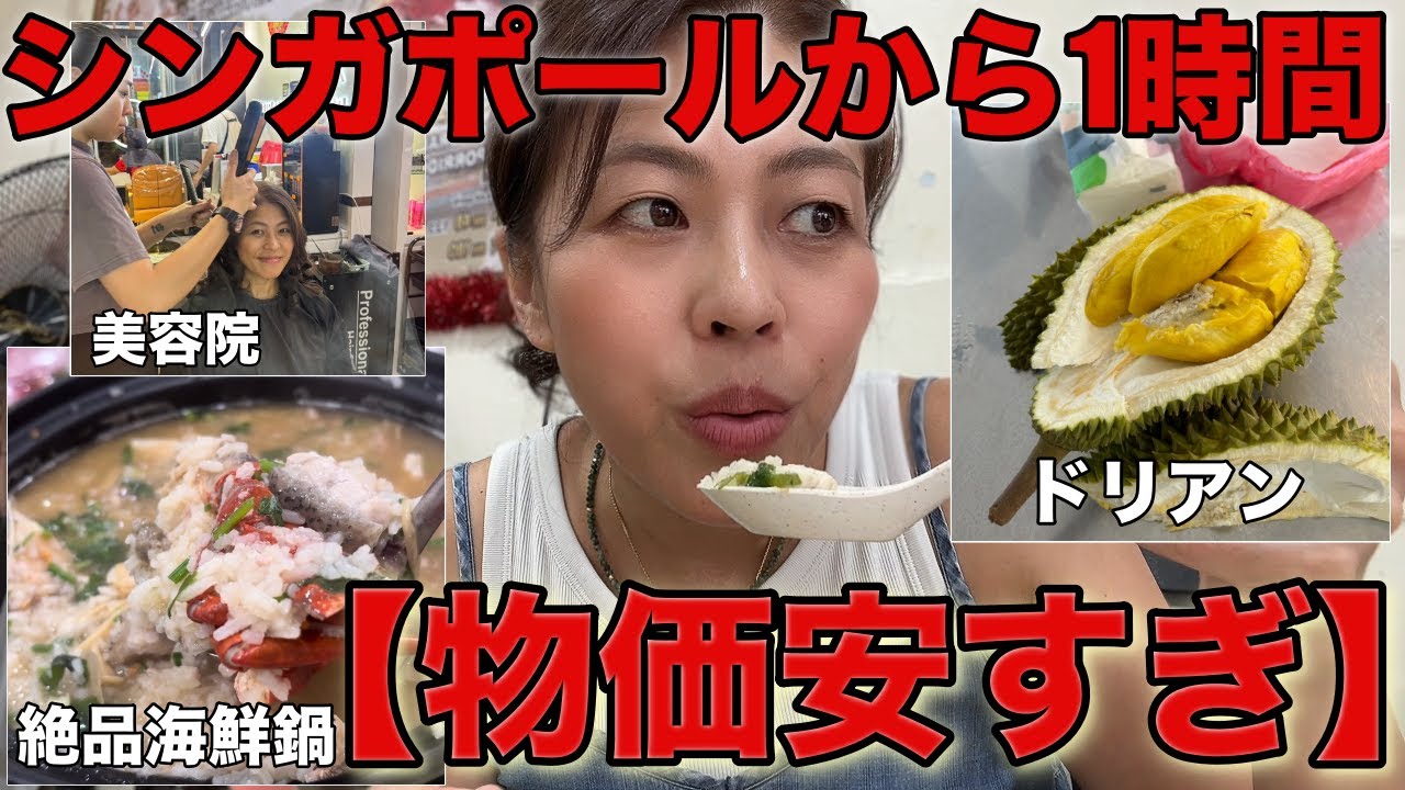 【中古】 シンガポール　ショッピング・グルメ編 🇸🇬Singapore to Malaysia: Johor Bahru Day Trip】Porridge｜Salon