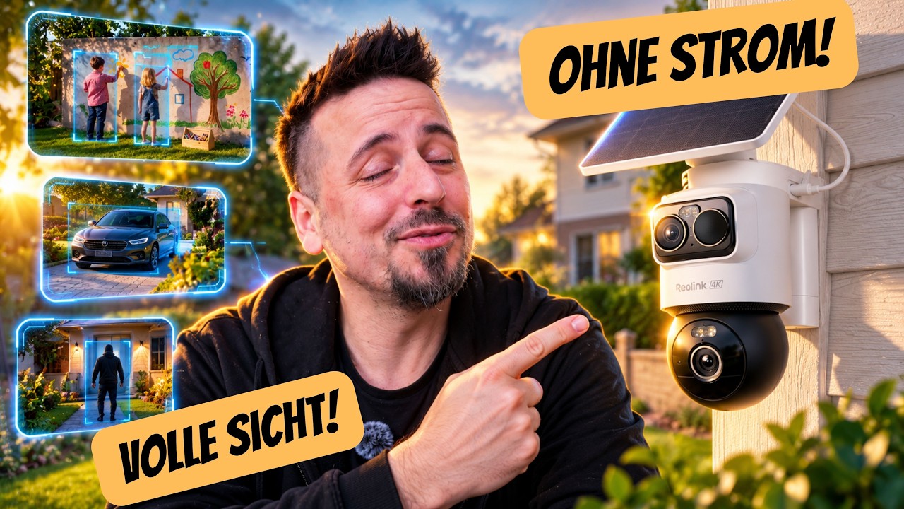 (Werbung) Greif direkt zu - die Reolink OMVi 2i Ultra mit ordentlich Rabatt: https://reolink.com/product/omvi-2i-ultra/?aff=838
Rabattcode TFLOWSMARTHOME5 für zusätzliche 5%

Alternativ bei Amazon (nur ohne Rabatt Code): https://reurl.cc/4YD9mL

----------------------------------------------------------------

Kalt, nass und kaum Sonnenlicht – der ultimative Härtetest für kabellose Sicherheitskameras! In diesem Video teste ich die Reolink OMV 2i Ultra direkt im winterlichen Garten und prüfe, ob die neue SolarEase-Technologie selbst bei Schmuddelwetter genug Energie für den Akku liefert.

Die Kamera kombiniert ein 120° 4K-Weitwinkelobjektiv mit einem separaten, pfeilschnellen PTZ-Kopf inklusive SyncTrack. Erkennt die Weitwinkellinse eine Bewegung, richtet sich der Zoom-Kopf automatisch darauf aus und verfolgt Personen, Fahrzeuge oder Tiere lückenlos – selbst um Hausecken herum!

⚡ Die wichtigsten Highlights im Überblick:
• ☀️ SolarEase & Wechsel-Akku: Effiziente Solar-Nachladung auch an trüben Tagen – plus modularer, tauschbarer Akku.
• 🎯 Dual-Lens & SyncTrack: 4K 8MP Weitwinkel plus 5MP PTZ-Kamera mit 10-fach Digitalzoom für maximale Detailtreue.
• 🏃 Reolink KI & Schnelles Tracking: Blitzschnelle Verfolgung von Personen, Tieren und Autos ohne Cloud-Abo-Zwang.
• 💡 PIR-Sensor & Dual-Spots: Helle LED-Scheinwerfer am Hauptgehäuse und am Schwenkkopf leuchten gezielt den Fokusbereich aus.
• 🏠 Home Assistant Integration: Problemlose lokale Anbindung über Reolink Home Hub oder NVR.
• 🔋 Bis zu 6 Monate Laufzeit: Ausdauernder Akkubetrieb für maximale Unabhängigkeit ohne Kabelverlegung.

📍 Kapitelmarken:
00:00 Intro: Wintertest bei Kälte & Schmuddelwetter
00:18 SolarEase & Tauschbarer Akku
01:24 Dual-Kamera: Weitwinkel & PTZ-Linse
02:25 SyncTrack & KI-Objektverfolgung
03:29 PIR-Sensor & Dual-LED-Flutlicht
04:40 4K Auflösung & Home Assistant Anbindung
05:22 Kein Abo-Zwang: Lokale KI & Speicher
06:09 Live-Test: Schnelles Auto-Tracking draußen
07:34 Fazit & Bis zu 6 Monate Akkulaufzeit

💬 Community-Talk:
Nutzt du für die Überwachung deines Grundstücks lieber fest verdrahtete PoE-Kameras oder setzt du auf autarke Solar-PTZ-Kameras? Schreib es mir in die Kommentare!

Lass wie immer gerne ein Abo und ein Like da, um den Kanal zu unterstützen!

#Reolink #OMV2iUltra #SmartHome #HomeAssistant #Sicherheitskamera #PTZ #SolarKamera #Überwachungskamera #TechReview

Folge mir für mehr Smart Home und Tech-Content:
📸 Instagram: https://www.instagram.com/flowmotionnow
🎥 TikTok: https://www.tiktok.com/@tflow_smarthome