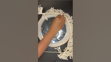 Easiest DIY Macrame Mirror 😱 #shorts #diy #youtubeshorts #handmade #macrame #viral