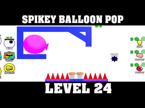 Reveal LEVEL 24 in SPIKEY BALLOON POP *Roblox* (Guide Walkthrough)