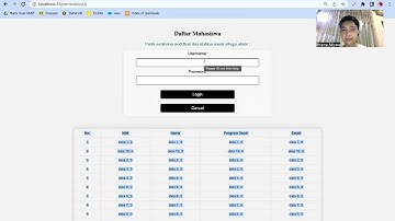 Video Presentasi / Demo Website Daftar Mahasiswa