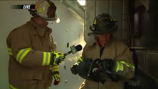 Aftton Firefighter School Bus Rescue Training