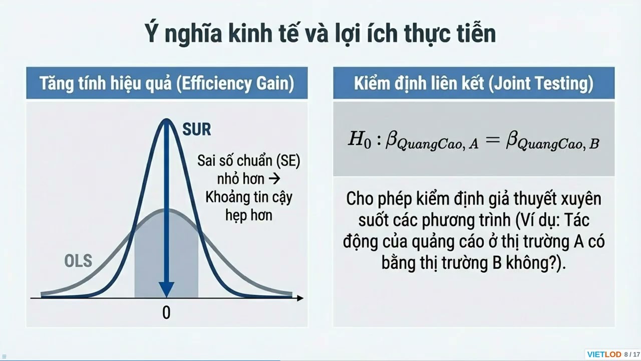 Lệnh sureg: Tối ưu hóa ước lượng SUR (Seemingly Unrelated Regressions) 