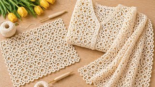 🤍Extraordinary and Different Crochet Pattern🤍 How to Make a Unique Pattern for Blouses and Shawls