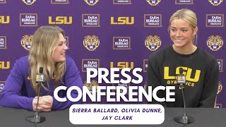 LSU Gymnastics Media Session (March 11, 2024) | Sierra Ballard, Olivia Dunne, Jay Clark