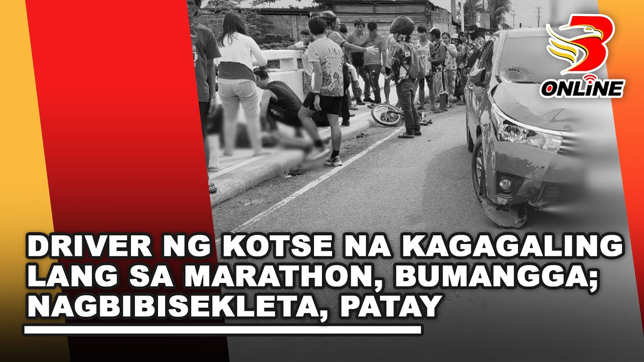 Driver ng kotse na kagagaling lang sa marathon, bumangga ...