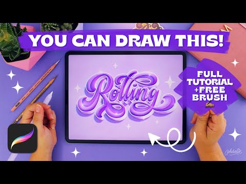 Miniature YouTube : Draw a 3D Bevel word in Procreate