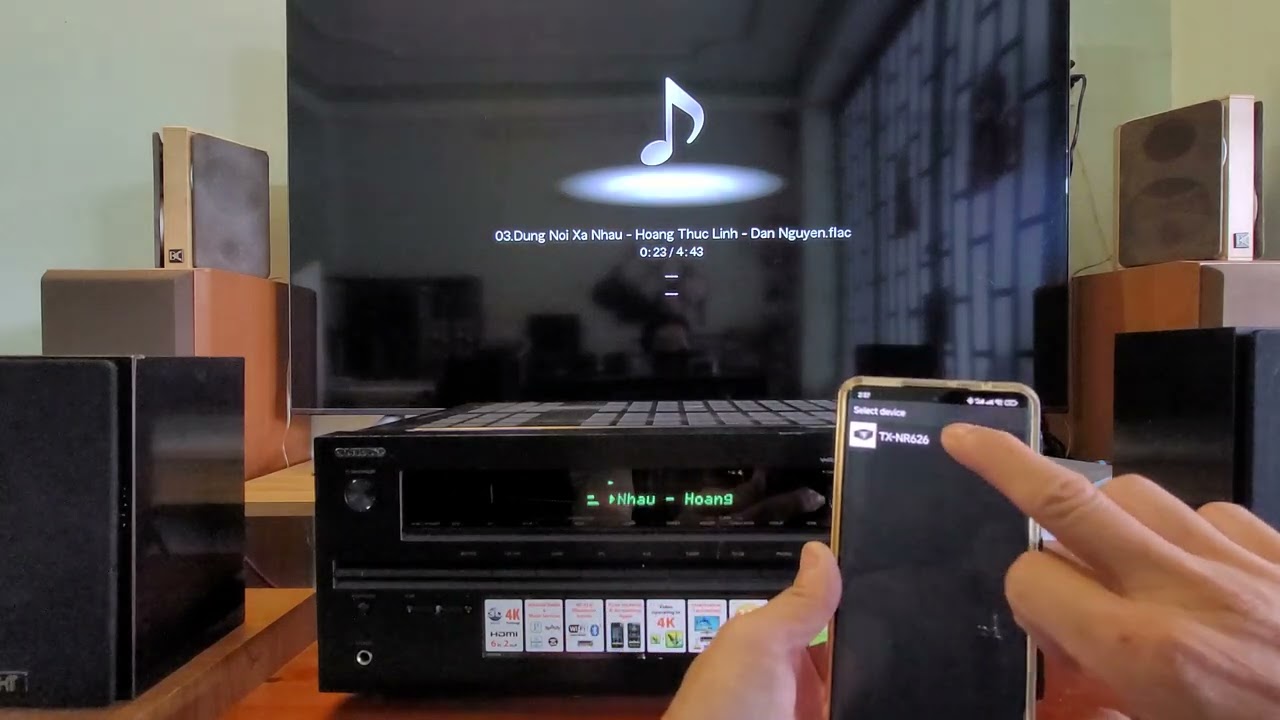 Receiver onkyo NR626 Wifi Bluetooth Spotify App control