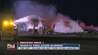 Nowata feed store burns