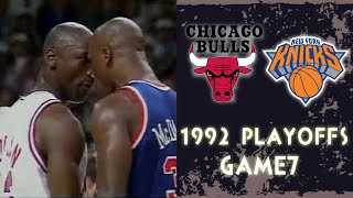 1992 PLAYOFFS BULLS VS KNICKS GAME7 | NBa Full Game