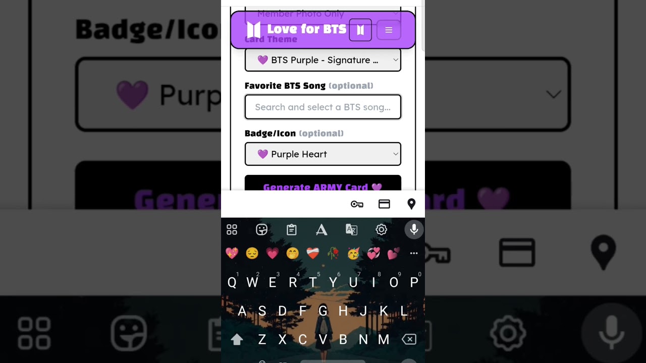 how to make love for BTS Army card 💖 