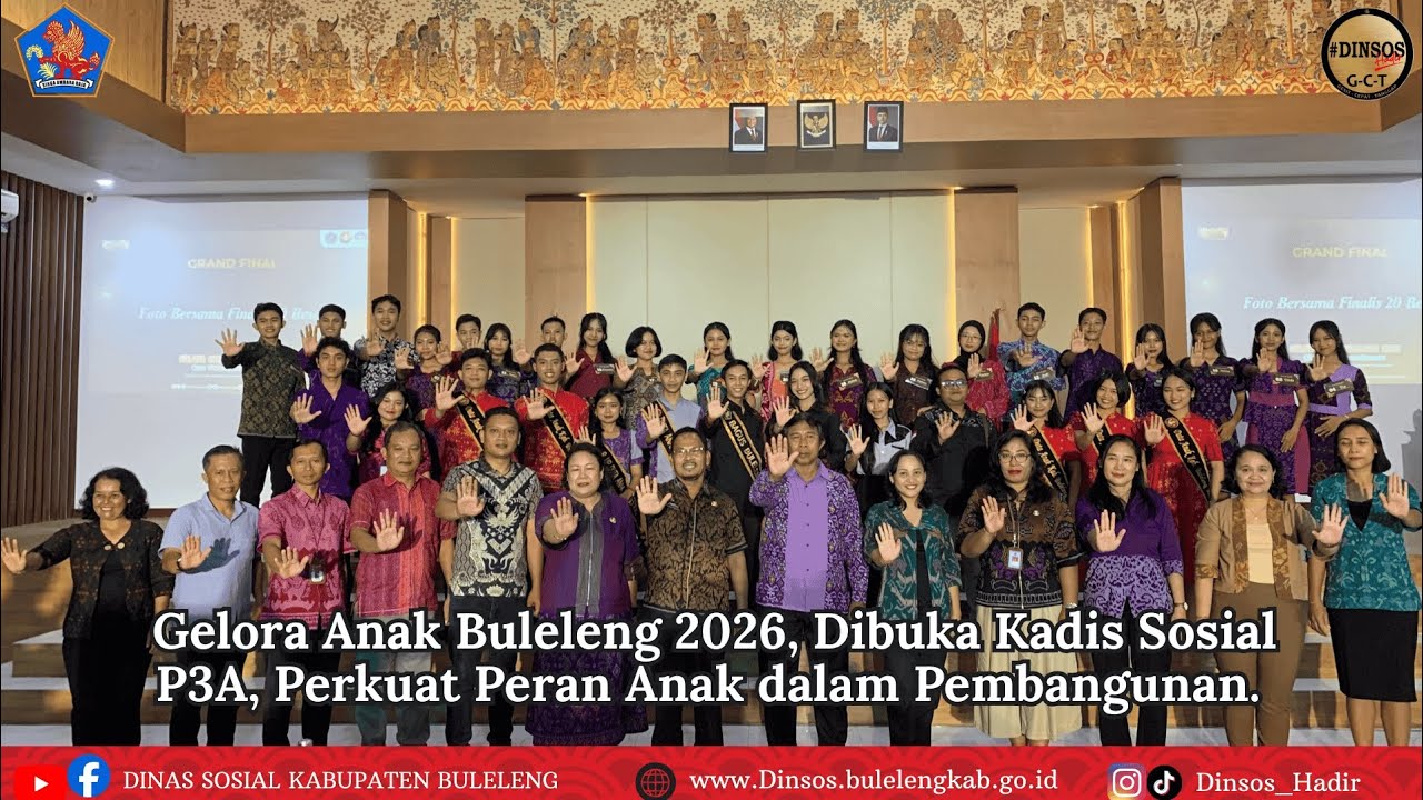 Gelora Anak Buleleng 2026, Dibuka Kadis Sosial P3A, Perkuat Peran Anak dalam Pembangunan. 