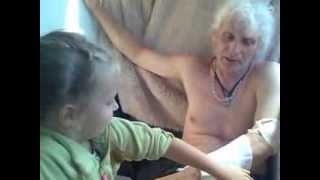 Внучка лечит своего дедушку.:))