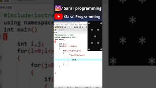 X pattern in c++||saral programming ||pattern