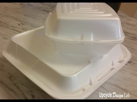 Foam takeout container made into hard plastic bracelet 