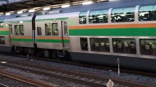 E233系3000番台ヤマU619編成+ヤマU233編成大宮駅発車