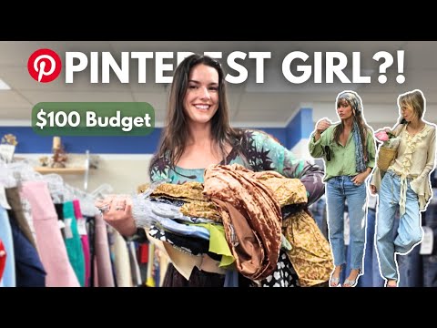 I Tried Becoming a PINTEREST Girl With Just $100 at Goodwill!