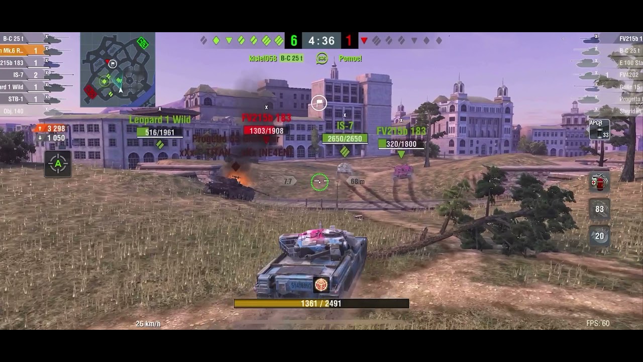 WoT Blitz Incredible shot: Chieftain Mk.6 snapshot kill Deadstar
